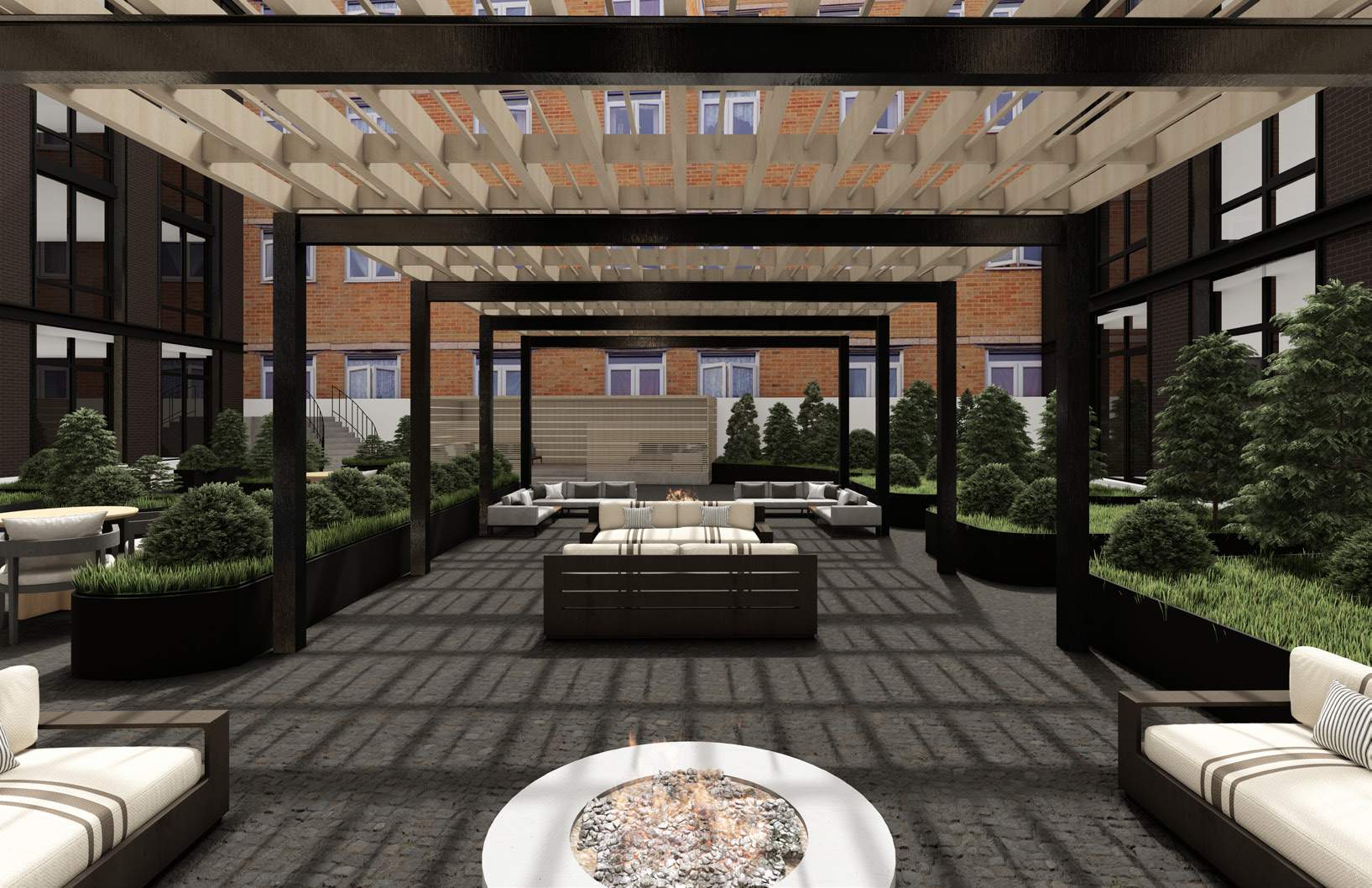 Landscaped Courtyard at Grand Prospect
